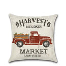 Axyaa Pumpkin Car Print Pillow Cover for Fall Home Decor
