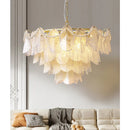 Axyaa French Copper Island Glass Chandelier - Modern Minimalist Restaurant Lighting