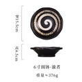Axyaa Splashing Ink Sashimi Bowl Retro Salad Dessert Ceramic Tableware