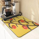Axyaa Pumpkin Pattern Kitchen Absorbent Drying Mat & Cup Mats