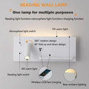 Axyaa Modern LED Wall Lamp with Wireless Charging and USB Interface