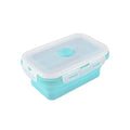Axyaa Silicone Folding Lunch Box: Food Grade, Portable, Microwave Safe, Outdoor & Travel Friendly