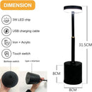 Axya Portable LED Table Lamp 3-color Dimmable USB Bedside Light