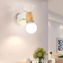 Axyaa Modern Antlers Deer Head Wall Light for Children's Room and Bedroom Decor