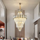Axyaa Luxury Crystal Chandelier for Villa Living Room Spiral Staircase Loft Duplex