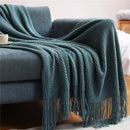 Axyaa Nordic Christmas Blanket: Light Luxury Knitted Throw for Bed or Sofa