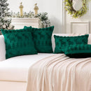 Axyaa Christmas Embroidered Pillowcase with Plush Elk & Tree - Holiday Party Decor
