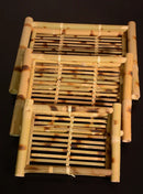 Axya Bamboo Square Plate Tray for Restaurant, Buffet, and Hot Pot