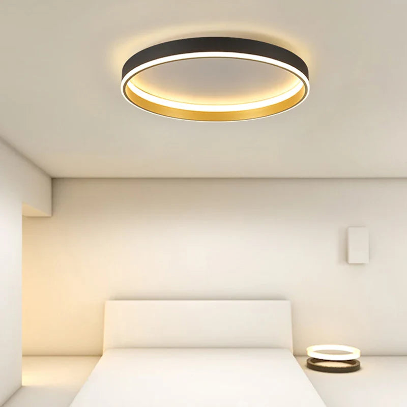 Axyaa Round LED Ceiling Lights: Modern Minimalist Nordic Living Room Lamp