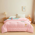 Axyaa Cotton & Soybean Fiber Quilt, Spring/Autumn/Winter, Solid Color, Washed Cotton Core