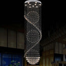 Axyaa Modern Spiral Crystal LED Chandelier for Staircase, Bedroom, Hotel Hall