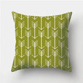 Army Green Geometric Printed Pillowcase by Axyaa for Living Room and Bedroom Decor