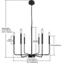 Axyaa Industrial Iron Chandelier Candle Light for Home Decor & Lighting