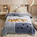 Axyaa Double Layer Winter Thicken Plush Weighted Blanket - Printed Flowers
