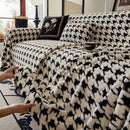 Axyaa Bohemian Jacquard Plush Throw Blanket for Sofa & Furniture protection
