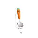 Axyaa Kids Carrot Tableware Set: Spoon, Fork, Flatware, Box - Kitchen Tools