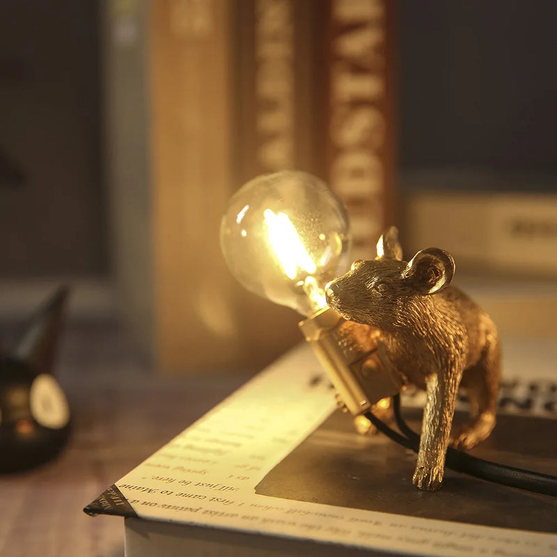 Axyaa Nordic Mouse Lamp LED Night Light for Home Room Decor