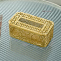 Luxury Golden Tissue Box: Axyaa Nordic Style Creative Home Decor