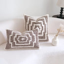 Axyaa Brown Geometric Cushion Cover for Home Decor - 45x45cm, 30x50cm