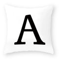 Axyaa Polyester Alphabet Cushion Cover 45X45cm for Home Sofa Decor