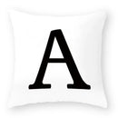 Axyaa Polyester Alphabet Cushion Cover 45X45cm for Home Sofa Decor