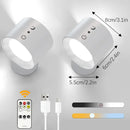 Axyaa Double Head Wall Lamp Touch Control USB Rechargeable Night Light
