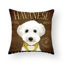 Funny Cartoon Cat & Dog Pillow Covers by Axyaa: Luxury Sofa Bed Decor Pillowcase