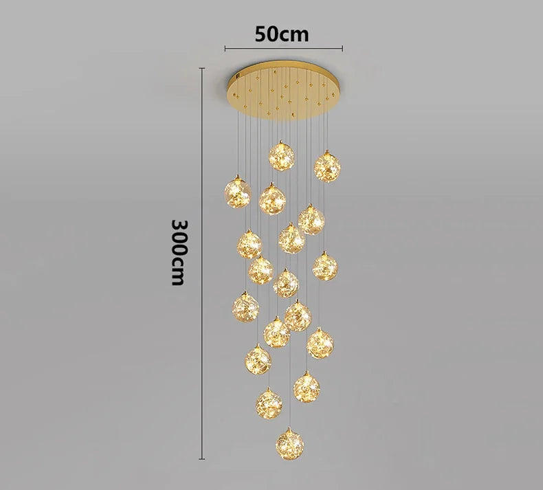 Axyaa Nordic Stair Chandelier Living Dining Room Pendant Ceiling Light Indoor Lighting