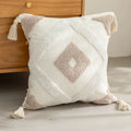 Axyaa Velvet Embroidered Tassel Pillowcase - Bohemian Style Headboard Cushion Cover