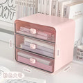 Axyaa Bunny Storage Box: Transparent Desk Organizer for Students & Office, Large Capacity