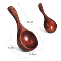 Axyaa Wooden Soup Spoon Thickened Rice Scoop Curved Handle Kitchen Tools