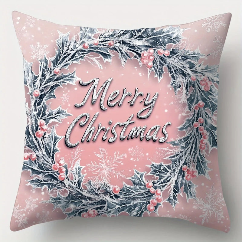 Cute Snowman Santa Claus Pillowcase by Axyaa - Home Decoration
