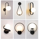 Axyaa Vintage Iron Wall Lamp Indoor Retro Bedroom Light in Black