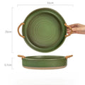 Axyaa Coarse Pottery Double Ear Plate: Aesthetic & Practical Crayfish Plate, Household Deep Plate