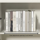 Axyaa White Metal Book Ends: Stylish Book Dividers for Shelves, Home Office