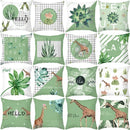 Axyaa Giraffe Pattern Summer Pillowcase for Home Decor - Plant Inspired