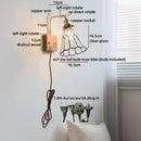 Axyaa Colorful Glass Gold Copper LED Wall Lamps with Switch - Bedroom, Bathroom, Stair Lighting