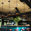 Axyaa Industrial Black Metal Pendant Light for Bar Restaurant Chandelier