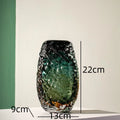 Axyaa Glass Vase Decorative Desktop Art Flower Hydroponic Crafts Ornament