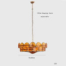 Art Glass Chandelier Axyaa Amber Green White E14 Lamp Bauhaus Design