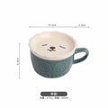 Axyaa Cute Animals Cartoon Ceramic Embossed Coffee Mug for Kids Birthday Gift