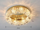 Axyaa Crystal LED Ceiling Chandelier, Modern Gold/Silver Light for Living Room, Bedroom, Hotel Hall