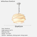 Axyaa White Rose Pendant Chandelier for Kitchen Island Bedroom Restaurant Lighting