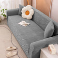 Axyaa Jacquard Fleece Sofa Cover - Universal Stretch, Anti-Scratch, All Seasons