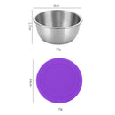 Axyaa Stainless Steel Salad Sauce Cup with Silicone Lid