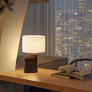 Axyaa Retro Bamboo Table Lamp Solid Wood Design LED Light for Home Decor