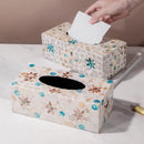 Axya Mother-of-Pearl Tissue Box: Handmade Nordic Colorful Shell Paper Storage for Home