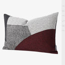 Axyaa Geometric Stitching Leather Pillow Cover for Modern Living Room Sofa