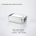 Axyaa Stainless Steel Square Bento Box with Lock Clip - Large Capacity