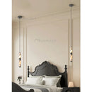Axyaa Black Stone Pendant Lamp: High-End LED Chandelier for Luxury Living Room